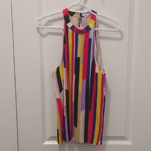 Colorful Striped Sleeveless Top
